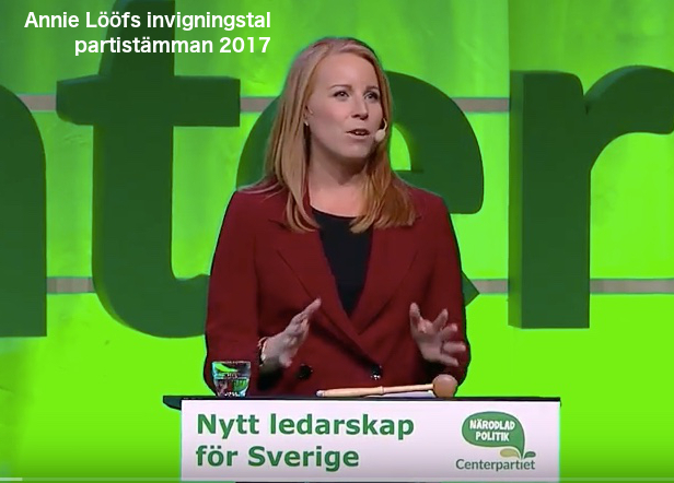 Annie Lööf invigningstalar på partistämman
